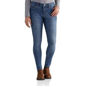 Carhartt Women's Skinny Jeans in Medium Blue Wash